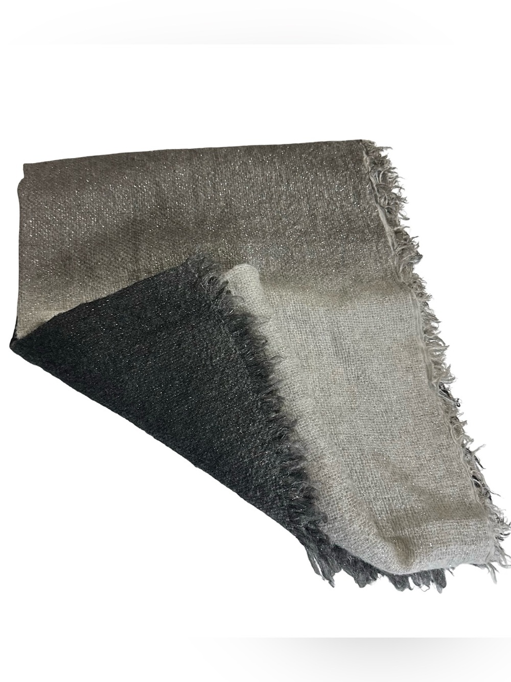 Men's Grey Ombre Fringed Scarf
